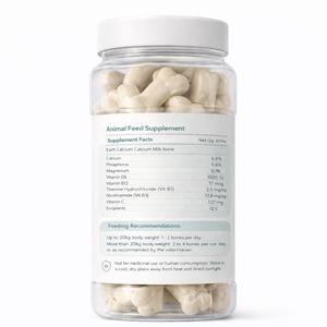 Friandises à mâcher au lait de calcium pour chiens, saveur lait, complément alimentaire biologique, longue durée, dents plus fortes, os, soins de santé pour animaux de compagnie, haute teneur en protéines - Product Image 2