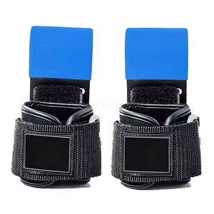 Crochets de musculation professionnels pour la gym, sangles de poignet réglables pour soulevés de terre et exercices de traction, personnalisation de marque, vente en gros, OEM pour la gym - Product Image 1