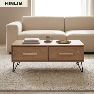 Modern Durable Scandinavian Laminated Board <b>Coffee</b> <b>Table</b> Storage Drawers Minimalist Living Room Furniture Rectangular Design - Product Image 3