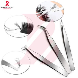 Pince à épiler pour extensions de cils, manche antidérapant facile à utiliser, pointe en fibre, pince à épiler de beauté en acier inoxydable de haute précision, sans effort - Product Image 3