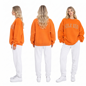 Women's Drop Shoulder Sweatshirt Rhinestone Printed Crew Neck <b>Sweat</b> Tee Long Sleeve Comfort Fit Winter <b>Top</b> Ladies Casual T-Shirt - Product Image 5