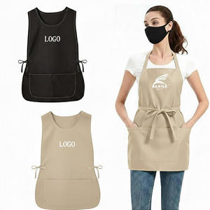 Delantal de Carpintero Ajustable de Algodón Resistente con Correa Cruzada y Bolsa para Herramientas, Uniforme de Trabajo con Color Personalizado para Personal de Restaurantes y Bares - Product Image 1