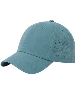 Casquette de baseball sportive respirante vert turquoise avec sangle réglable, légère, séchage rapide, pour course en extérieur, gym, usage décontracté, qualité supérieure - Product Image 1