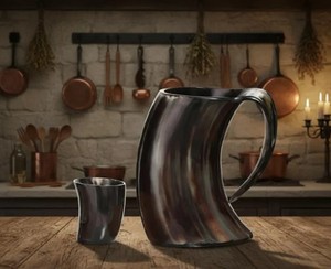 Taza Rústica de Cuerno de Búfalo, Hecha a Mano con Materiales Naturales, Textura Única y Elegante, Regalo Perfecto, Elección del Coleccionista - Product Image 6