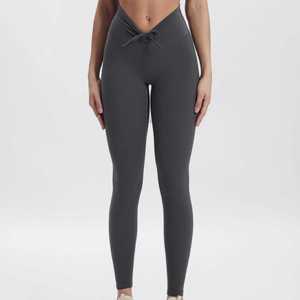 New Arrival High Yoga Pants <b>Women</b> Leggings Breathable Athletic Workout Tummy Control Cotton Bamboo Elastic Gym Wear Training - Product Image 3