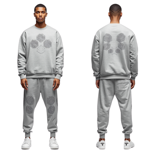 Best Selling Wholesale Price Hexagon Crystal Rhinestone Tracksuit for Men Fashion Apparel - Product Image 2