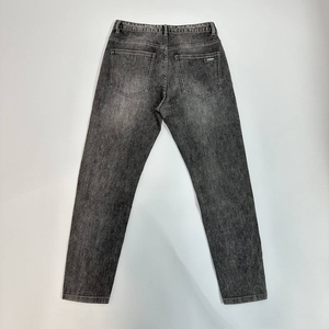 กางเกงยีนส์เดนิมทรงตรงเอวกลางสำหรับผู้ชาย ทรงเข้ารูป สวมใส่สบาย ป้องกันการเกิดขุย ซิปหน้า ย้อมสีพื้น ผ้าโพลีเอสเตอร์/คอตตอน - Product Image 3