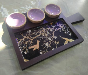 ถาดเสิร์ฟทำจากไม้สำหรับตกแต่งห้องครัวทำจากเรซินงานฝีมือสำหรับตกแต่งบ้านถาดของขวัญ - Product Image 2