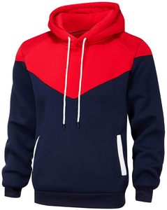 Sweat à capuche décontracté pour homme en molleton avec empiècements, pull sportif épais 320 g/m², sweat à capuche tendance avec poche kangourou, mélange 100 % coton - Product Image 2