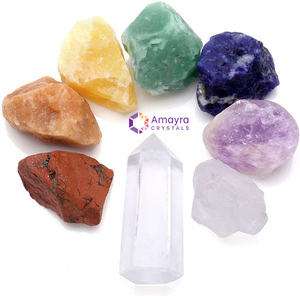 Agate RAW Stone Seven Chakra Healing <b>Kits</b> Customization Box Six Different Sets Home Decoration Wholesale Amayra Crystals - Product Image 1