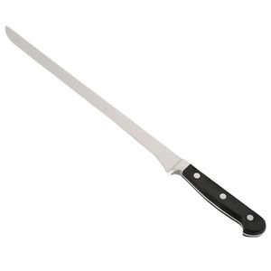Couteaux à découper fins en argent avec manche riveté noir et pointe affûtée pour la découpe délicate de viande, la découpe de jambon et la présentation - Product Image 4
