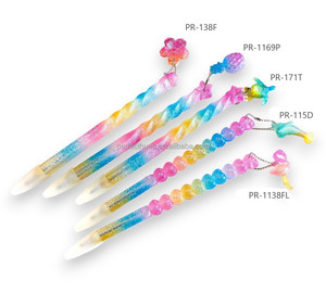 Rainbow <b>Colored</b> Ballpoint <b>Pens</b> 0.5mm Plastic 17cm Novelty with 3 Zoo Animals Charm - Product Image 3