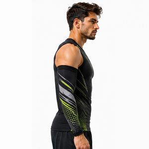 Manchons de compression athlétiques personnalisés pour hommes – Manches de protection respirantes et extensibles pour le sport, la course, le cyclisme et l'entraînement - Product Image 1