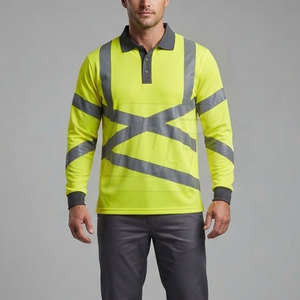 Camisas Polo de Manga Larga para Hombre, Uniformes de Trabajo, Camisas Transpirables con Cuello, Ropa de Trabajo para Construcción, Servicio y Trabajos al Aire Libre - Product Image 3
