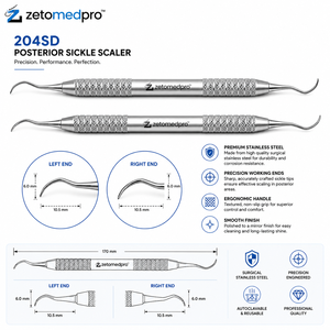 Zetomed Pro อุปกรณ์ขูดหินปูนทำจากสเตนเลสสตีล204SD สำหรับทันตกรรมระดับพรีเมี่ยม - Product Image 2