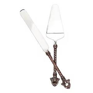 Wedding Table Metal Cake Server Set Stainless Steel Cake Knife Spatula Dessert Serving <b>Tool</b> - Product Image 2