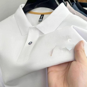 Nuevas Camisas de Manga Corta para Hombre, Elegantes y Transpirables, de Algodón Tejido de 180g, con Patrón Liso, Cuello con Botones, Modernas, para Reuniones Formales de Negocios - Product Image 6