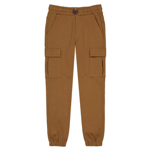 Men's Solid Color Cotton Cargo Joggers Elastic Waist Multiple Pockets Casual Winter Wear Quick Dry Lightweight Drawstring - Product Image 1
