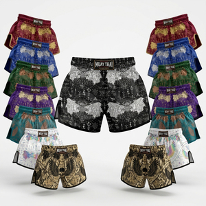 Shorts de Muay Thai gothiques imprimés sur toute la surface pour hommes, personnalisables, pour la boxe MMA, séchage rapide, entraînement et compétition - Product Image 1