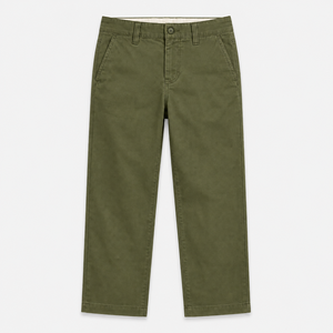 Pantalon Chino en Twill de Coton Respirant et Durable Coupe Droite pour Garçons, Teint en Pièce, Vêtement Décontracté pour l'École, Vente en Gros, OEM, ODM, Personnalisé - Product Image 4