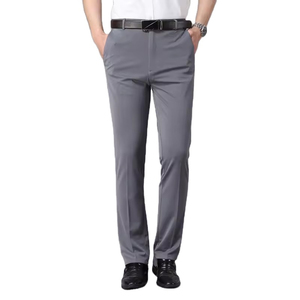 Pantalones de Vestir Rectos de Pana para Hombre, Corte Regular, Ligeros, Transpirables, de Color Sólido, con Bolsillos en Ambos Lados, Casuales, de Oficina, para Primavera - Product Image 6