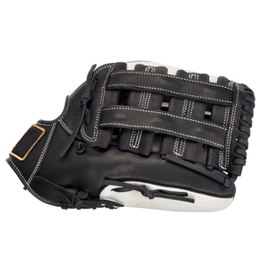 Gant de baseball en cuir à doigts entiers, crème et noir, avec fermeture auto-agrippante, unisexe, pour sports de plein air, respirant, léger, antidérapant - Product Image 6