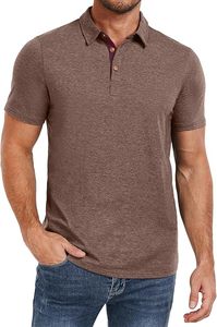 Chemises de golf anti-rides haut de gamme pour hommes avec logo personnalisé sur le devant, en mélange de coton respirant, service OEM - Product Image 3