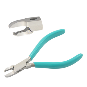 Pince à sertir rainurée en acier inoxydable 133 mm avec poignées en PVC à ressort pour sertissage, coupe, circlips, pêche, fabrication de bijoux, bricolage - Product Image 1