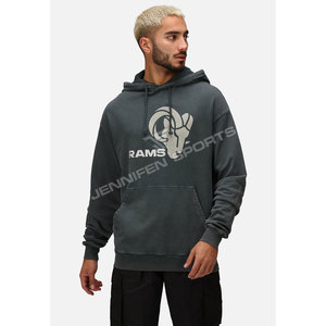 Sudadera con capucha y cremallera de algodón 100% transpirable de 350 GSM, de peso pesado, de secado rápido, personalizada, estilo hip-hop, streetwear, para invierno, al por mayor - Product Image 4