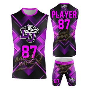 Pure Youth Custom Full Sublimation Lightning 7 v 7 <b>Compression</b> Jersey Streetwear Skull 7v7 Flag Football Jersey - Product Image 4