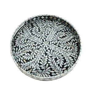 Plateau de service de luxe en nacre, fait main, incrusté de coquillages, plateau décoratif pour la maison, l'hôtel, le restaurant, pour le service et les cadeaux - Product Image 6