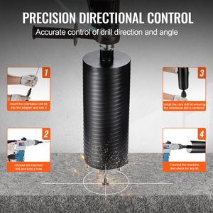 Punta da trapano diamantata per muratura e cemento da 4,25 pollici, per foratura a umido/a secco, con adattatore per punta pilota - Product Image 5