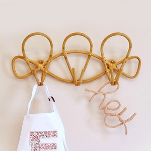 <b>Kitchen</b> bedroom walls decoration lowest price hanging <b>hook</b> stylish rattan wall-mounted <b>hooks</b> - Product Image 1