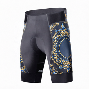 Pantalones Cortos de Ciclismo Transpirables de Poliéster para Hombre, con Acolchado de Gel 3D, Estampado Barroco, Secado Rápido, para Bicicleta de Carretera y MTB - Product Image 1