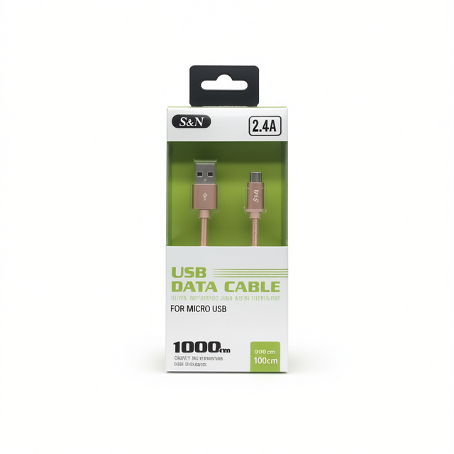 S&N USB Data Cable 2.4A Fast Charging For Micro USB Devices 100cm Length