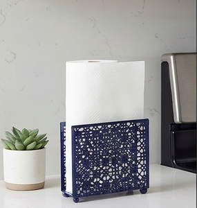 Elegante dispensador de servilletas metálico con acabado elegante, perfecto para centros de mesa de restaurante y almacenamiento de pañuelos con estilo. - Product Image 6