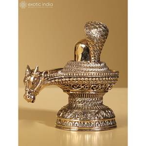 4 pouces en laiton Shivalinga Superfine Statue de maison sacrée Sculpture élégante pour décor spirituel pour cadeaux et temple Made In India - Product Image 3