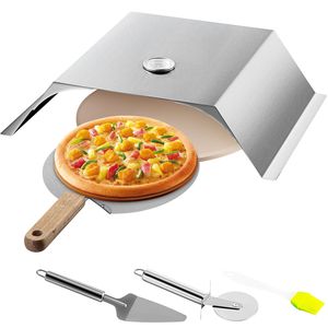 La maggior parte 22 \ "griglia a carbone forno per Pizza Kit acciaio inossidabile compresa camera per Pizza 13 \" pietra per Pizza 10X11.8 pollici buccia Pizza Pizza - Product Image 1