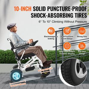Fauteuil roulant électrique léger pour adultes et personnes âgées, capacité de charge de 300 lb, largeur de 17,7 pouces, pliable et motorisé - Product Image 5