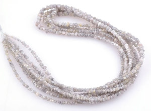 HARIOM CREATIONS - Cuentas de Diamantes Naturales en Bruto, Cuentas de Diamantes Blancos Facetados, Cuentas de Piedras Preciosas para Hacer Joyas y Collares - Product Image 3