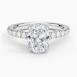 BOJ <b>Ring</b> 094 Oval Cut 925 <b>Silver</b> Halo Stone Prong Setting <b>Solitaire</b> Diamond <b>Ring</b> 2ct D Color VVS1 Moissanite GRA Certified Sale - Product Image 1