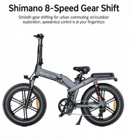 Vélo électrique pliable sportif à longue portée Himalano 8 vitesses avec pneus larges de 20*4 pouces, cadre en alliage d'aluminium, batterie au lithium et freins à disque hydrauliques