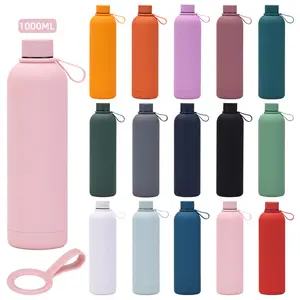 1000 ML Custom Logo Insulated Outdoor Sports Water Drinking Bottle Stainless Steel Vacuum Flask Garrafa De Gua