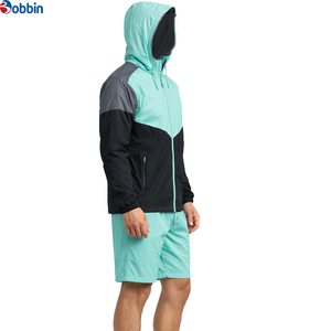 Conjunto Corto de Ropa Urbana Personalizada para Hombre, Chaqueta Cortavientos y Pantalones Cortos con Bloques de Color, Conjunto de Verano - Product Image 1