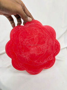 Set de table rond en marbre artisanal de haute qualité, motif lettres abstraites marines, moderne, écologique, diamètre 300 mm, cadeaux d'anniversaire - Product Image 6