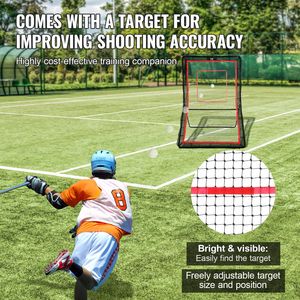 Rete di Rimbalzo per Lacrosse 5x7 Piedi, Rete da Pallavolo da Giardino, Schermo di Allenamento per Baseball/Softball, Attrezzatura per il Ritorno della Palla - Product Image 5