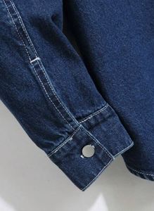 Blouson en jean pour homme, style urbain 2025, col montant, imperméable pour l'hiver, dernière conception, coupe ajustée personnalisée, respirant, avec fermeture frontale - Product Image 5