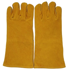 Guantes de soldadura de cuero dividido de vaca negra XL de primera calidad, protección de seguridad para las manos superiores, anticortes, ignífugos, antideslizantes, al mejor precio - Product Image 2