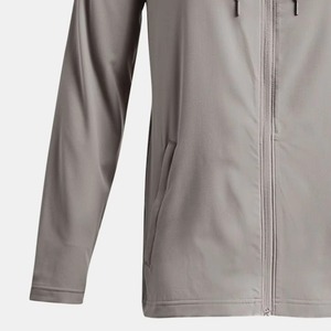 Custom Men's Slim Fit Lightweight Full <b>Zip</b> <b>Hooded</b> Jersey Sports Jacket Quick Dry Training Hoodie OEM ODM Manufacturer - Product Image 2