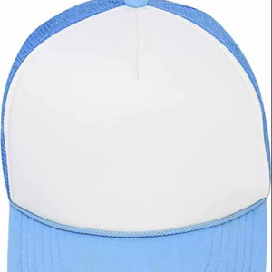 Gorra Trucker de Malla Azul Claro con Panel Frontal Blanco, Ajustable, Unisex, Casual, de Verano, Transpirable, de Algodón, para Adultos - Product Image 4